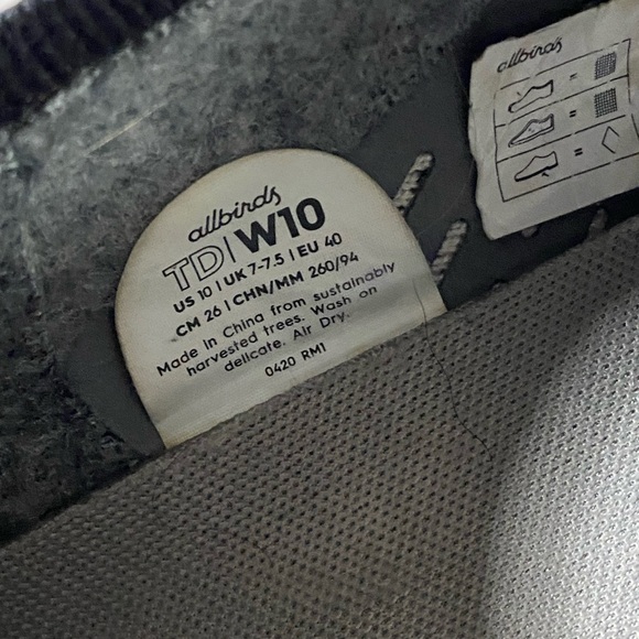 Allbirds TD Tree Dashers Women’s Size W10‎ Black Mesh  Running Shoes - Picture 6 of 6